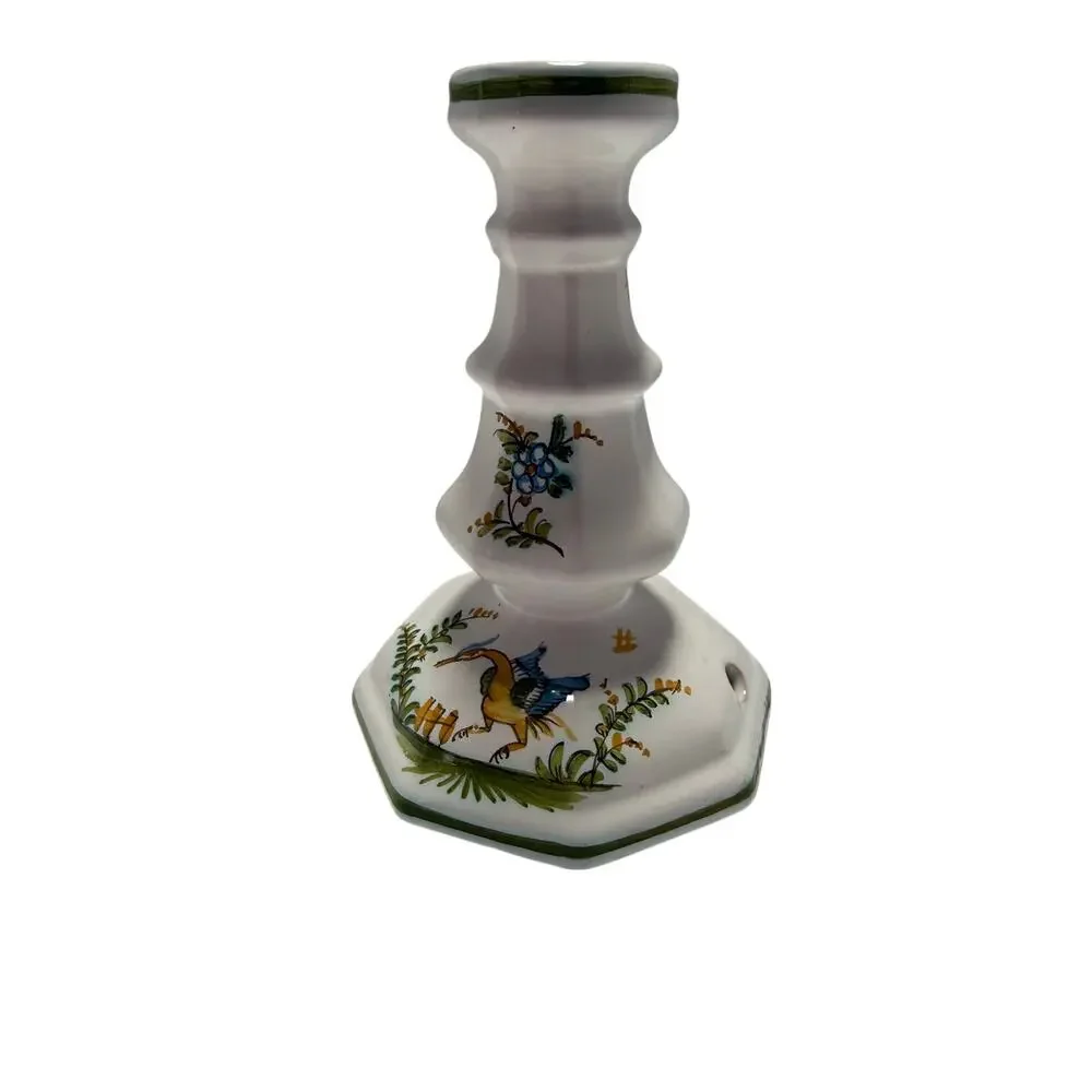 Pierre Deux French Faience Pottery Candlestick